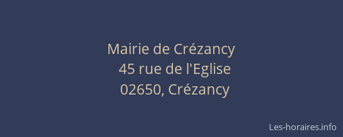 Mairie de Crézancy