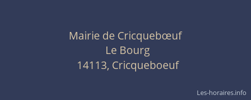 Mairie de Cricquebœuf