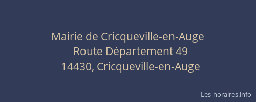 Mairie de Cricqueville-en-Auge