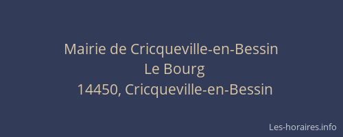 Mairie de Cricqueville-en-Bessin