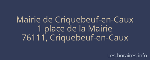 Mairie de Criquebeuf-en-Caux