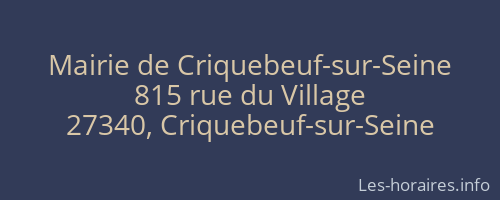 Mairie de Criquebeuf-sur-Seine
