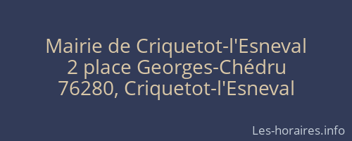 Mairie de Criquetot-l'Esneval