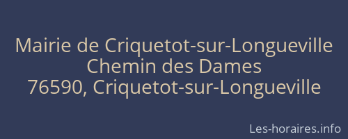 Mairie de Criquetot-sur-Longueville