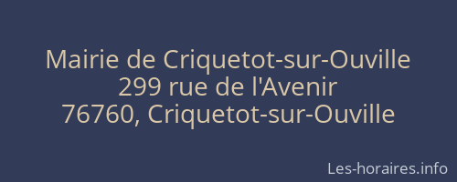 Mairie de Criquetot-sur-Ouville