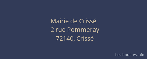 Mairie de Criss&eacute;