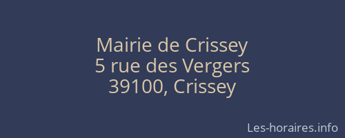 Mairie de Crissey