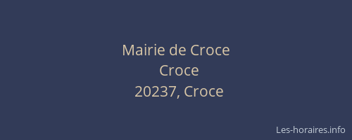 Mairie de Croce
