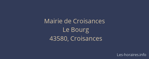 Mairie de Croisances
