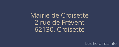 Mairie de Croisette