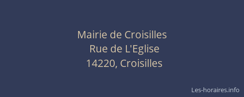 Mairie de Croisilles
