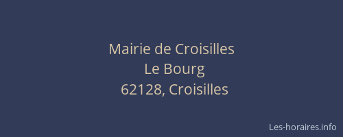 Mairie de Croisilles