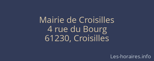 Mairie de Croisilles