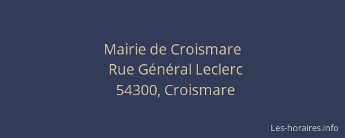 Mairie de Croismare