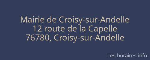 Mairie de Croisy-sur-Andelle