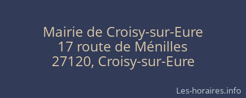 Mairie de Croisy-sur-Eure