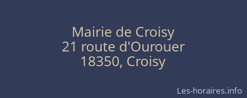 Mairie de Croisy
