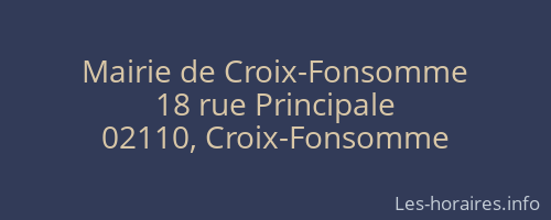 Mairie de Croix-Fonsomme