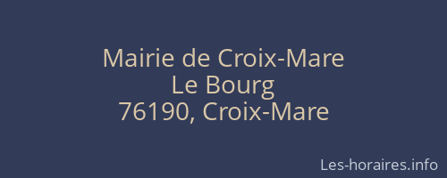 Mairie de Croix-Mare