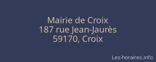 Mairie de Croix