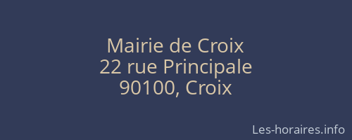 Mairie de Croix