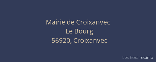 Mairie de Croixanvec