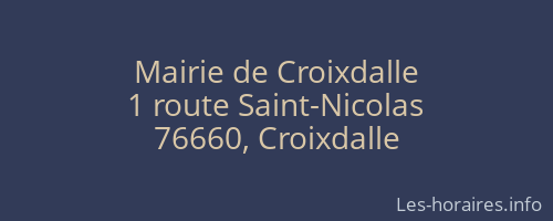 Mairie de Croixdalle