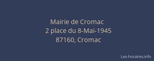 Mairie de Cromac
