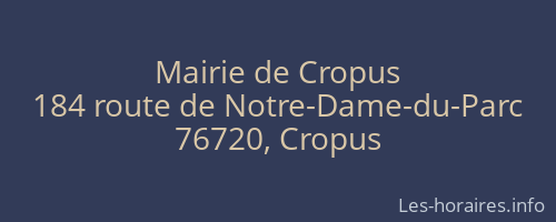 Mairie de Cropus