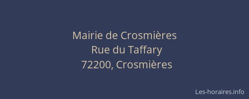 Mairie de Crosmi&egrave;res