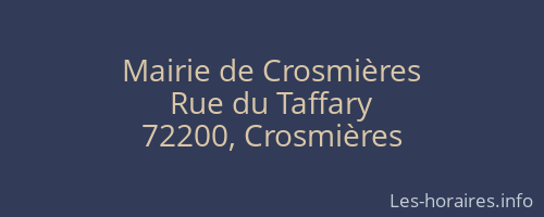 Mairie de Crosmières
