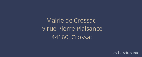 Mairie de Crossac