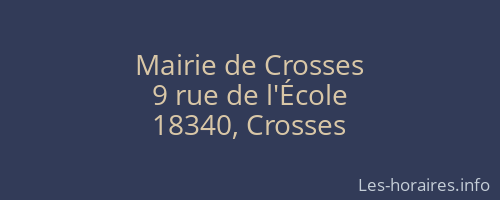 Mairie de Crosses