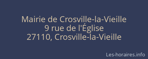 Mairie de Crosville-la-Vieille
