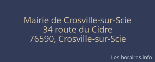 Mairie de Crosville-sur-Scie