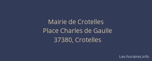 Mairie de Crotelles
