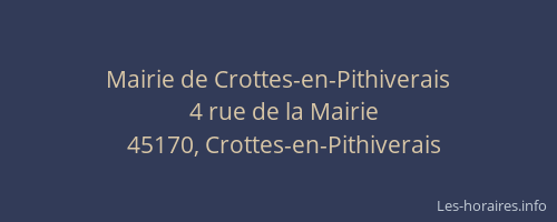 Mairie de Crottes-en-Pithiverais
