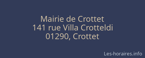 Mairie de Crottet