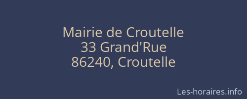Mairie de Croutelle