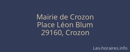 Mairie de Crozon