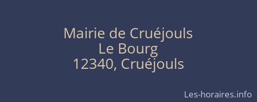 Mairie de Cruéjouls