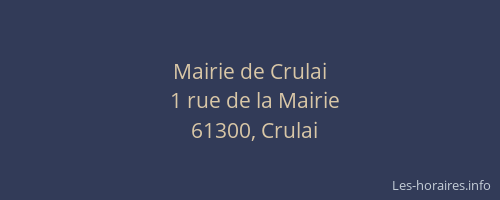 Mairie de Crulai