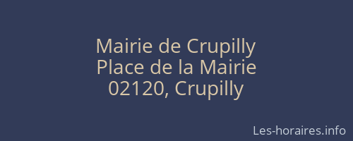 Mairie de Crupilly