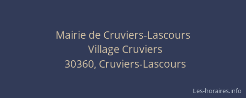 Mairie de Cruviers-Lascours