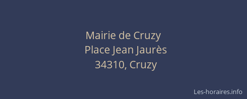 Mairie de Cruzy