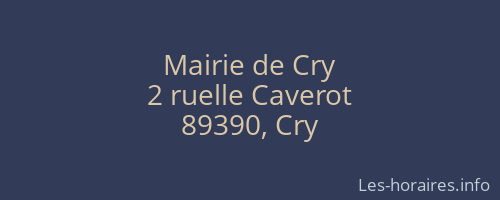 Mairie de Cry