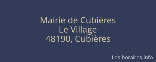 Mairie de Cubières