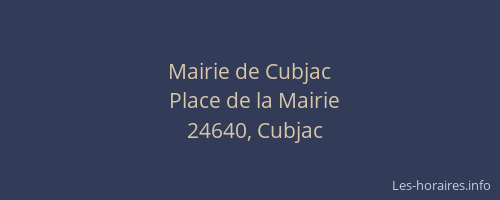 Mairie de Cubjac
