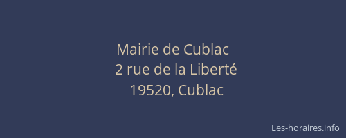 Mairie de Cublac