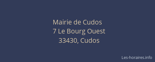 Mairie de Cudos